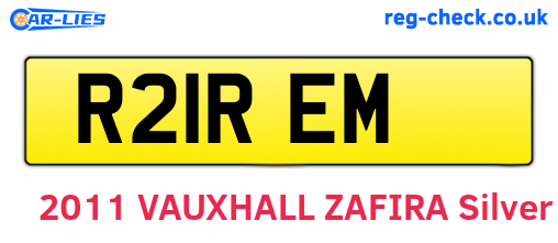 R21REM are the vehicle registration plates.