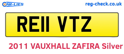 RE11VTZ are the vehicle registration plates.