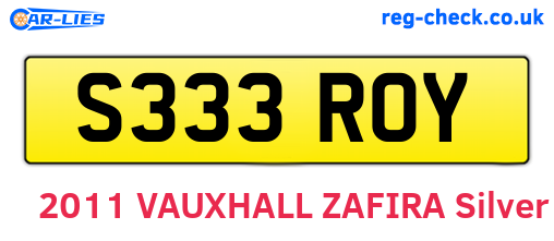 S333ROY are the vehicle registration plates.