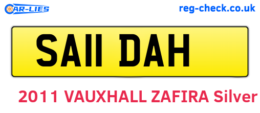 SA11DAH are the vehicle registration plates.