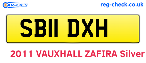SB11DXH are the vehicle registration plates.