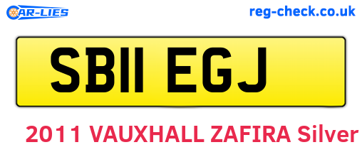 SB11EGJ are the vehicle registration plates.
