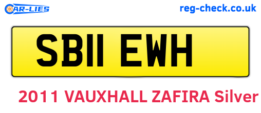SB11EWH are the vehicle registration plates.
