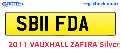SB11FDA are the vehicle registration plates.
