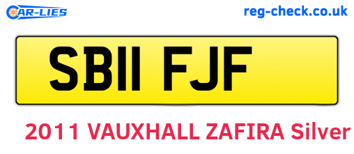 SB11FJF are the vehicle registration plates.