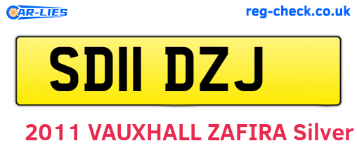 SD11DZJ are the vehicle registration plates.