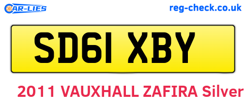 SD61XBY are the vehicle registration plates.