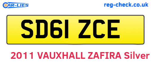 SD61ZCE are the vehicle registration plates.