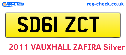 SD61ZCT are the vehicle registration plates.