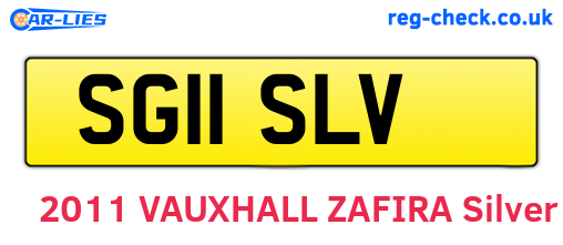 SG11SLV are the vehicle registration plates.