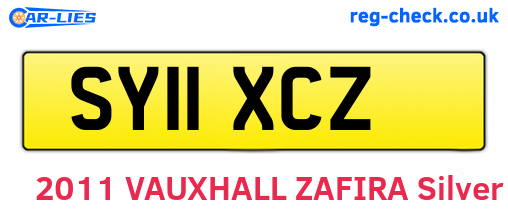 SY11XCZ are the vehicle registration plates.