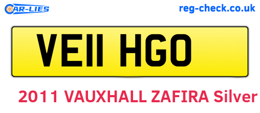 VE11HGO are the vehicle registration plates.