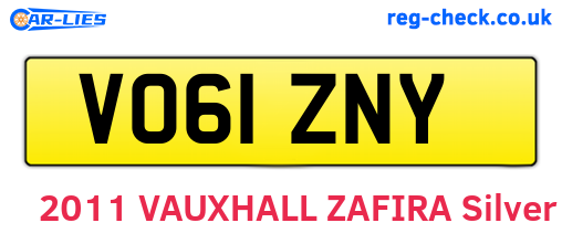 VO61ZNY are the vehicle registration plates.