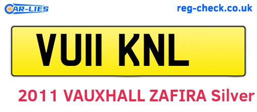 VU11KNL are the vehicle registration plates.
