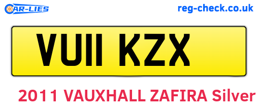 VU11KZX are the vehicle registration plates.