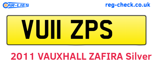 VU11ZPS are the vehicle registration plates.
