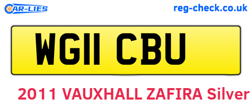 WG11CBU are the vehicle registration plates.