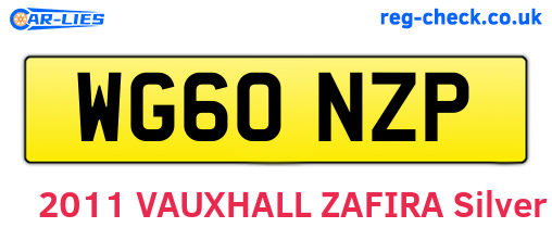 WG60NZP are the vehicle registration plates.