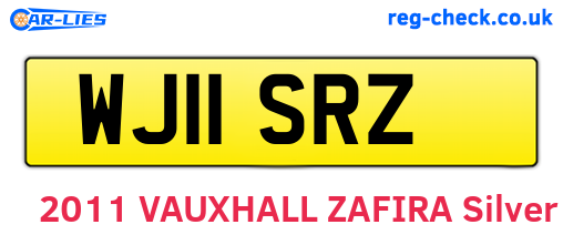 WJ11SRZ are the vehicle registration plates.