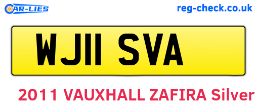 WJ11SVA are the vehicle registration plates.