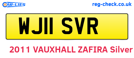 WJ11SVR are the vehicle registration plates.
