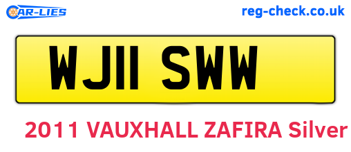 WJ11SWW are the vehicle registration plates.