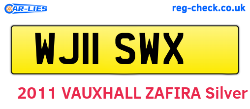 WJ11SWX are the vehicle registration plates.