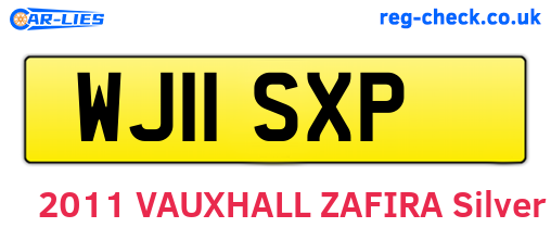 WJ11SXP are the vehicle registration plates.