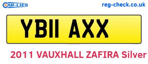 YB11AXX are the vehicle registration plates.