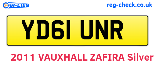 YD61UNR are the vehicle registration plates.