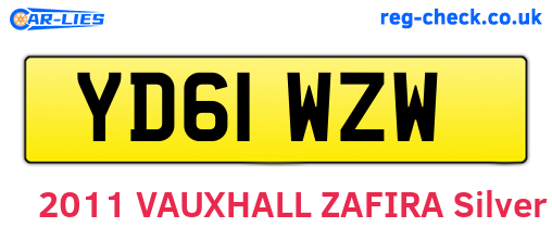 YD61WZW are the vehicle registration plates.