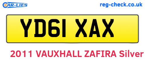 YD61XAX are the vehicle registration plates.