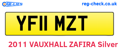 YF11MZT are the vehicle registration plates.