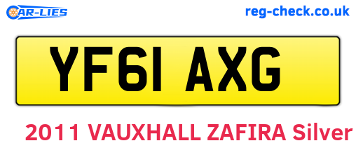 YF61AXG are the vehicle registration plates.