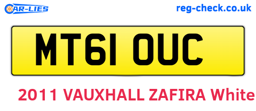 MT61OUC are the vehicle registration plates.