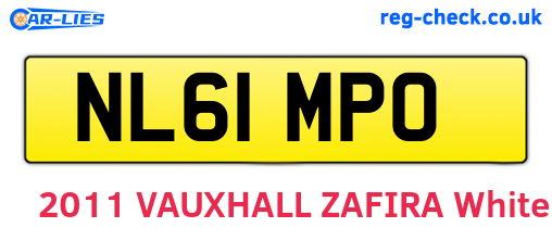 NL61MPO are the vehicle registration plates.