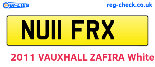 NU11FRX are the vehicle registration plates.