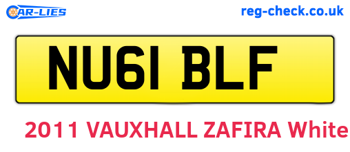 NU61BLF are the vehicle registration plates.