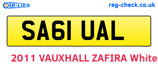 SA61UAL are the vehicle registration plates.