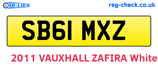 SB61MXZ are the vehicle registration plates.