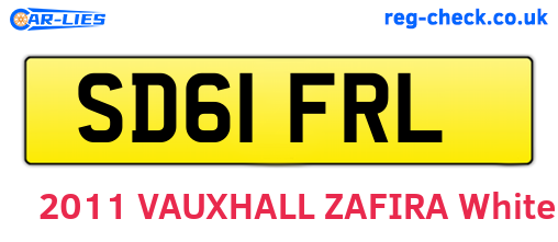 SD61FRL are the vehicle registration plates.