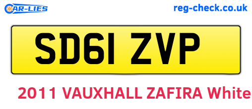 SD61ZVP are the vehicle registration plates.