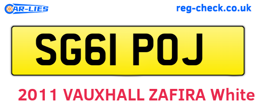 SG61POJ are the vehicle registration plates.