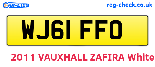 WJ61FFO are the vehicle registration plates.