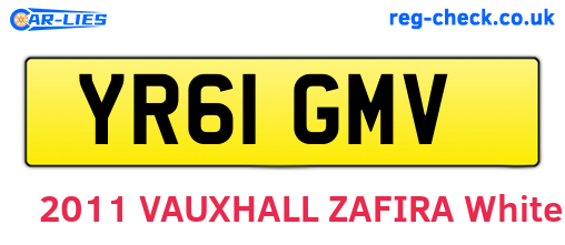YR61GMV are the vehicle registration plates.