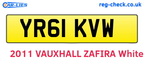 YR61KVW are the vehicle registration plates.