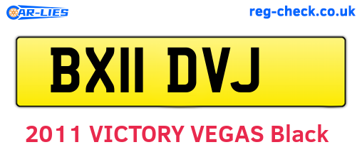 BX11DVJ are the vehicle registration plates.
