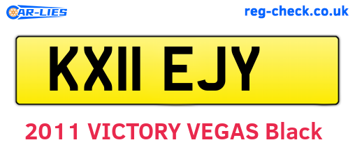 KX11EJY are the vehicle registration plates.