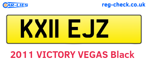 KX11EJZ are the vehicle registration plates.