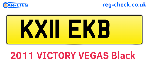 KX11EKB are the vehicle registration plates.